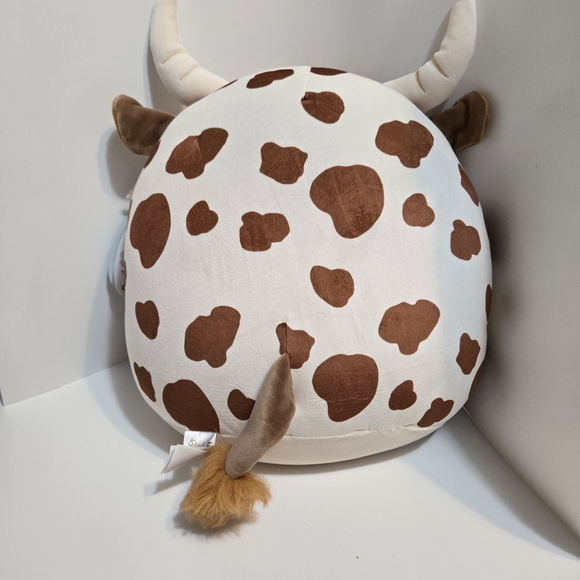Squishmallows Brown and White Cow Stuffed Animal - Picture 3 of 3